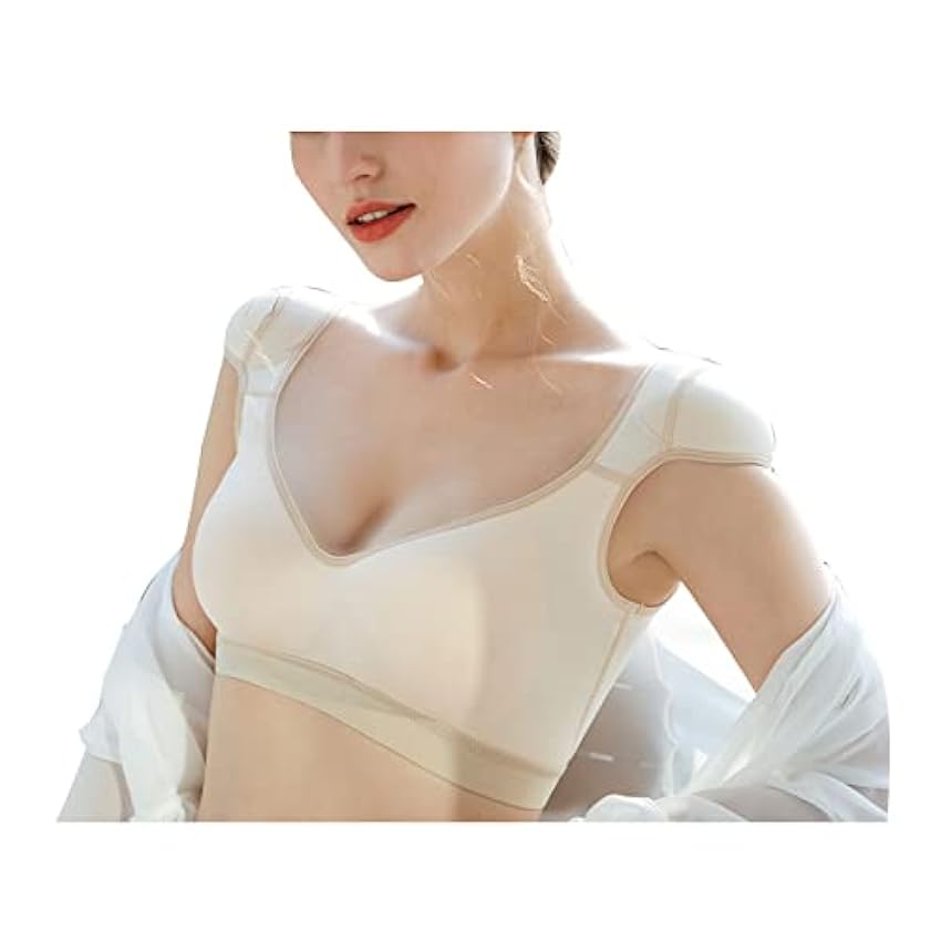Printemps Automne Femmes minces 2 en 1 Epaule intégrée Chemises à manches courtes respirantes(XL,Black) kNUYPocy