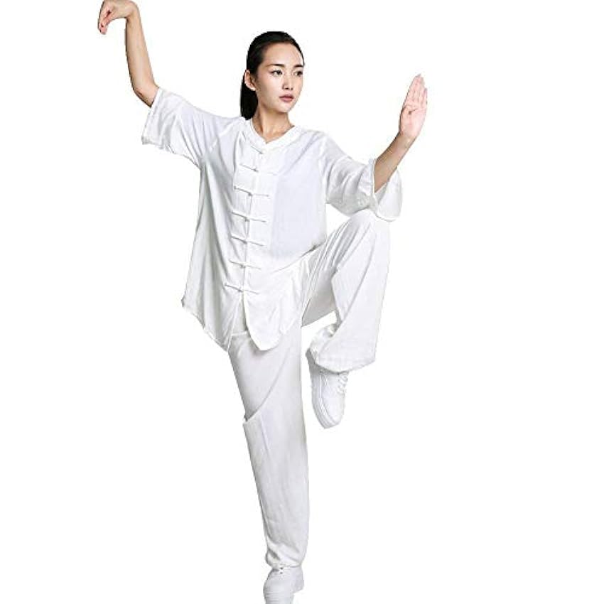 JTKDL Vêtements De Tai Chi Coton Lin Linge Respirant Vêtements De Pratique De Boxe De Tai Chi Hommes Et Femmes,D-M 7pWMHtDz