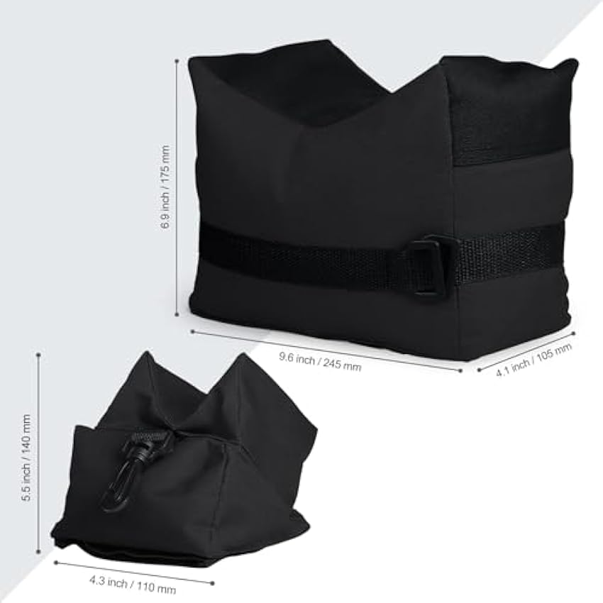 Feyachi Outdoor Shooting Rest Bags Reste Avant et arrière Support Supports de Sac de Sable avec Polyester Construction Durable et résistance à l’Eau pour la Chasse au Fusil txAXzav5