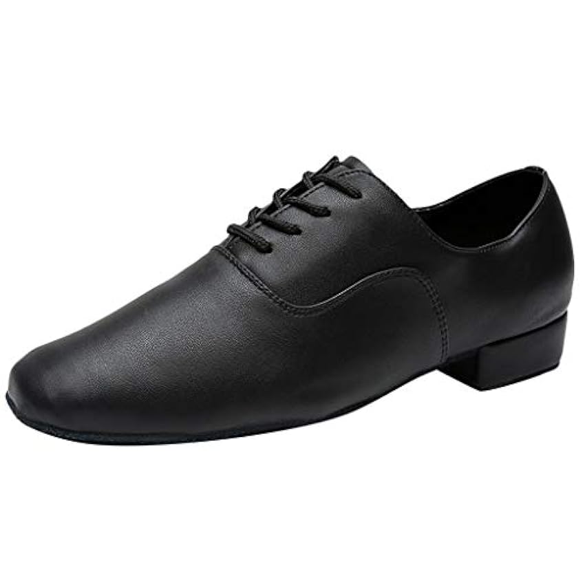 QWUVEDS Chaussures de loisirs pour homme - Chaussures d´extérieur pour homme - Chaussures de soirée en cuir - Chaussures de tennis de table pour homme - Chaussures de tennis de table - Noir - Rondes - gJ3sKcuO