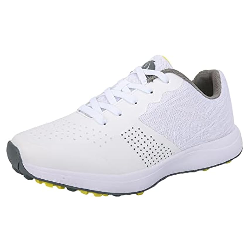 Chaussures De Golf Hommes Spikeless Outdoor Sneakers Anti-Dérapant Respirant Mode Casual Travel Shoes,Blanc,47 EU qnCZ5fVl