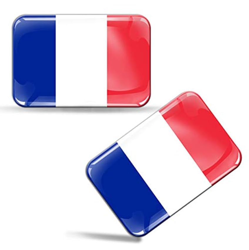 Biomar Labs® 2 x 3D Flexibles Autocollant Stickers National Drapeaux France Le Français France F 33 UXgh16N4