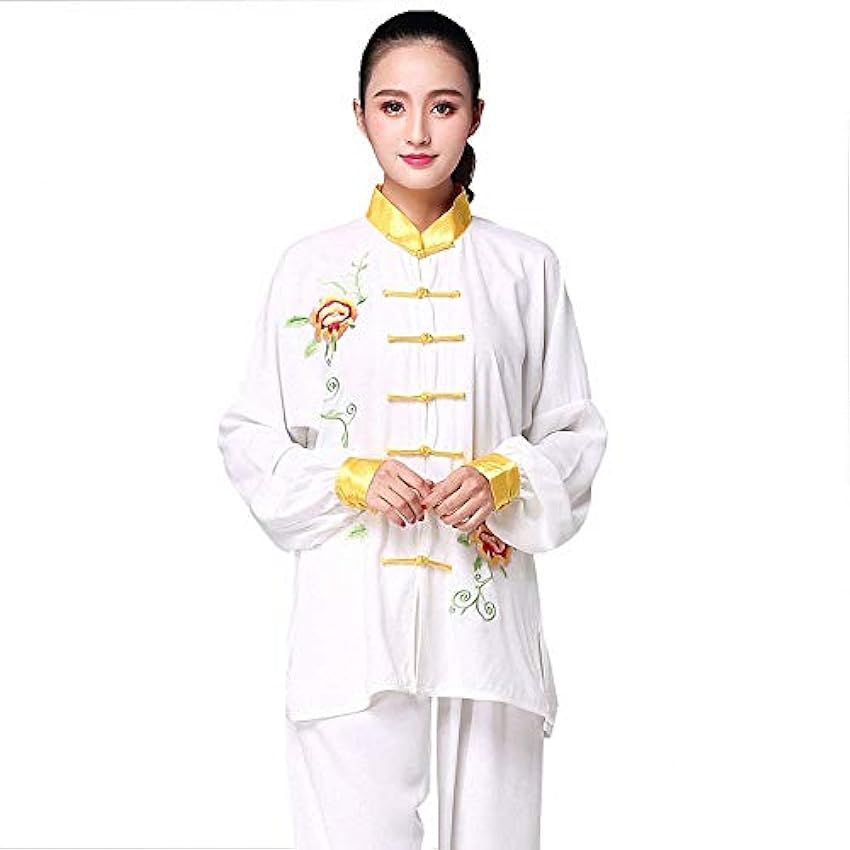 JTKDL Vêtements De Tai Chi Femme Vêtements D´été De Tai Chi Homme Vêtements De Performance De Style Chinois Printemps Et Automne,B-L I7TLOU95