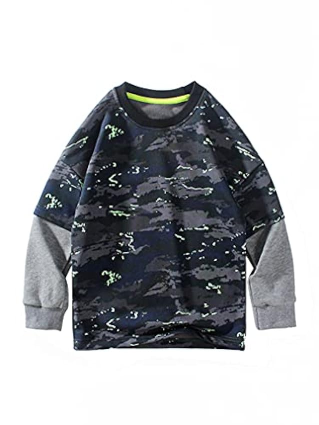 renvena Enfant Garcon Top Casual Sweat-Shirt Automne Hiver Blouse Fitness Sweater Pull Chaud Vetement Tshirt Manche Longue N6n0LFJc