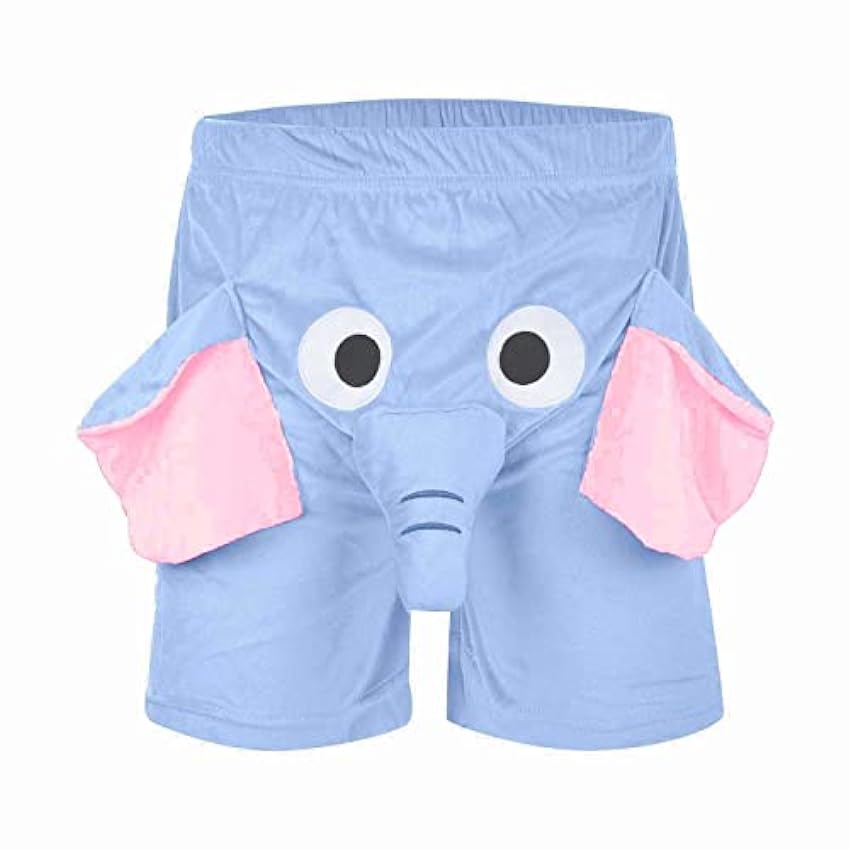 Short ample pour homme - Un drôle d´éléphant - Boxer de nouveauté - Sous-vêtements humoristiques - Cadeaux pour hommes - Boxer avec motif animal éléphant - Bague - Pantalon de pyjama zZCN7jSn