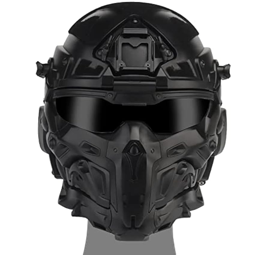 CZMYCBG Masque De Casque Intégral Tactique Casque Militaire Intégré Et Ventilateur Miniature avec Lunettes Airsoft pour Cosplay Chasse Paintball CS rUgy0GDg