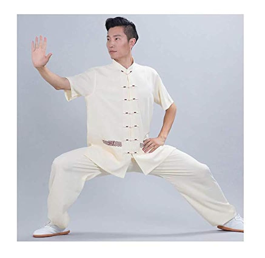 JTKDL Tai Chi Vêtements Hommes Doux Lâche Tai Chi Uniforme Kungfu Vêtements Arts Martiaux Vêtements Formation Vêtements Groupe Performance Vêtements,A-XL FncsFQUH
