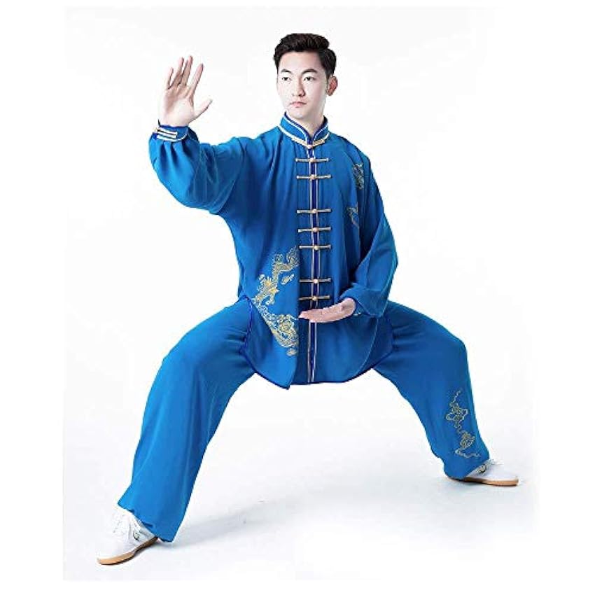 JTKDL Vêtements De Tai Chi Homme Printemps Et Été Vêtements De Pratique De Boxe De Tai Chi Exercice du Matin Performance Compétition Vêtements,B-M 1GDimXUc