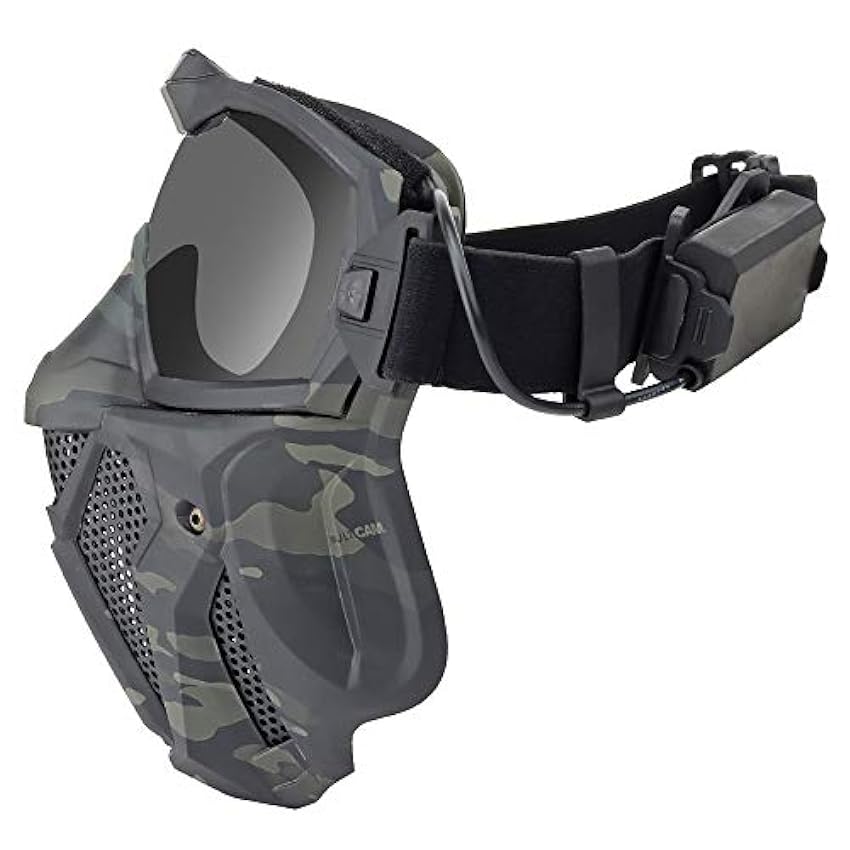 Masque Tactique Lunettes détachables avec système de Ventilateur Anti-buée Protection intégrale CS Wargame Combat Airsoft Paintball Accessoires 2mxfubkj