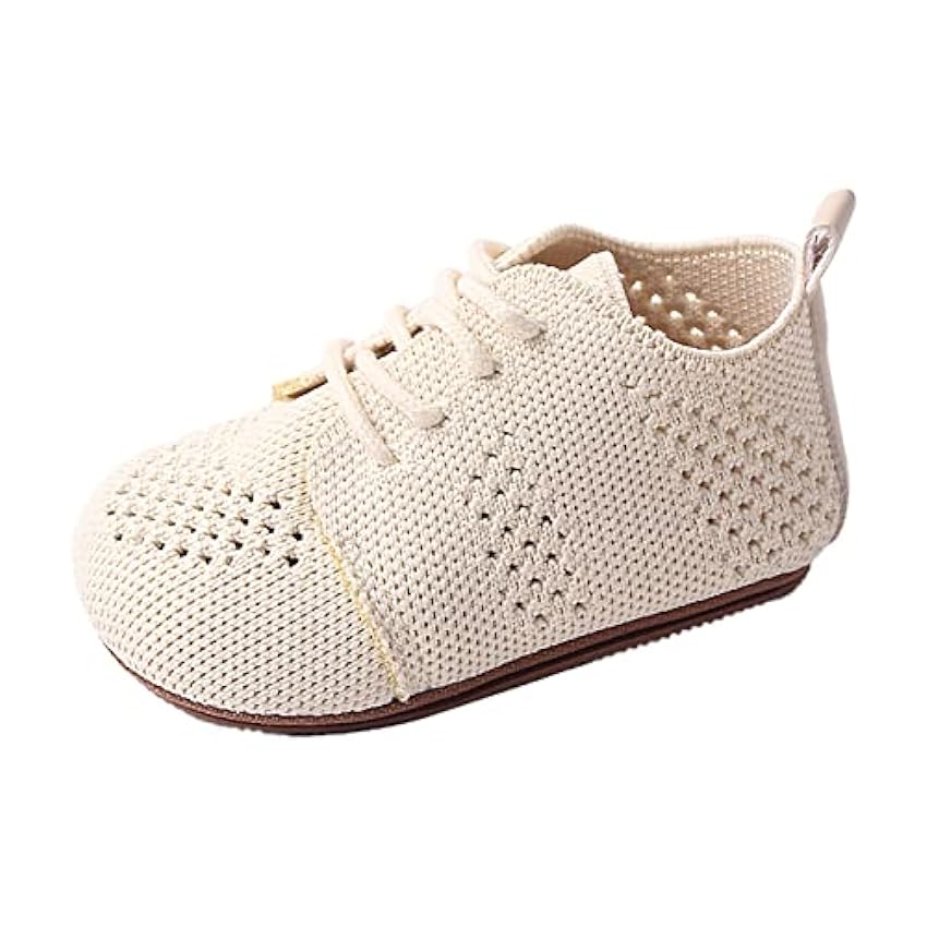 Liyuera Chaussures d´intérieur pour enfant - Chaussures de sport en salle - Pour garçons et filles - Dessous souple - Respirantes - En maille à lacets bscaL34i