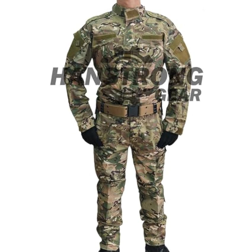 HANSTRONG GEAR Costume tactique militaire pour homme avec chemise et pantalon avec ceinture VtpqrY5w