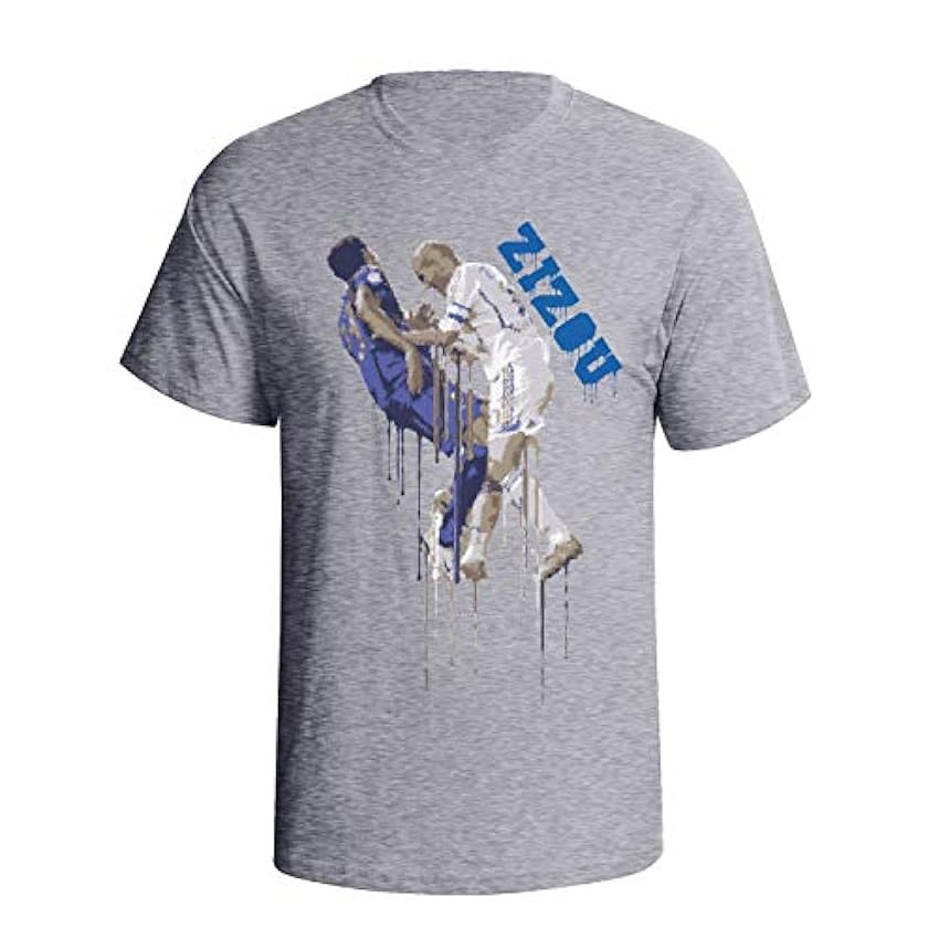 TeeSpirit Mens Football Legend Organic Cotton T-Shirt Zinedine Zidane Headbutt Graffiti Style n65CTy1e