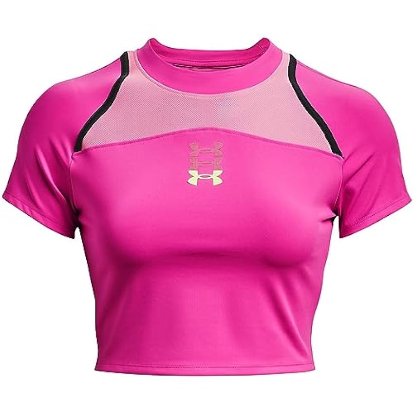 Under Armour Women Run Anywhere Crop Shortsleeve Vêtements De Course Running Shirts Pink - Pink pgGavX9N