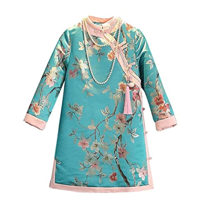 QPZK Femmes Tang Suit épaissis Hanfu Tops Hanfu Cheongsam Vêtements traditionnels chinois, vêtements orientaux traditionnels vintage coton lin cheongsam à manches longues kDlKdR6L