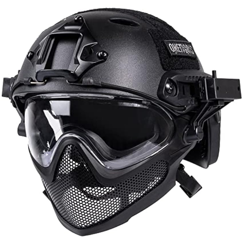 OneTigris Casque tactique avec masque en acier et lunet
