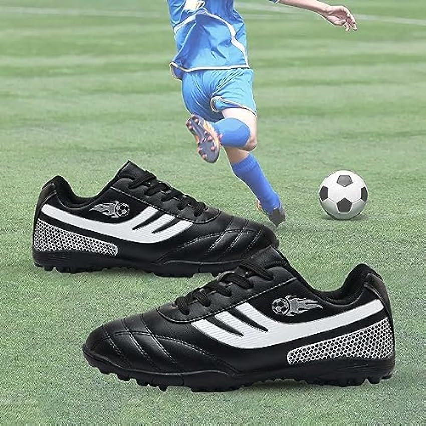 YANFJHV Chaussures de sport pour garçon Taille 44 - Chaussures de sport - Chaussures de football - Antidérapantes - Chaussures de fitness - Grandes tailles - Antidérapantes - Chaussures d´entraînement BwHgd9EC
