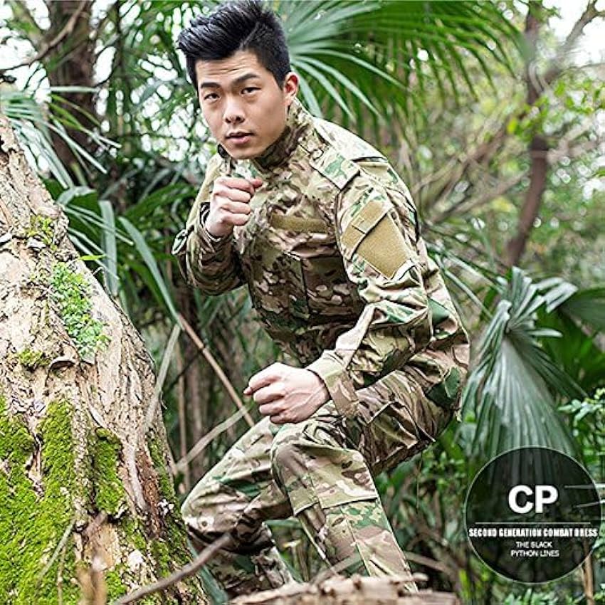 HANSTRONG GEAR Costume tactique militaire pour homme avec chemise et pantalon avec ceinture VtpqrY5w